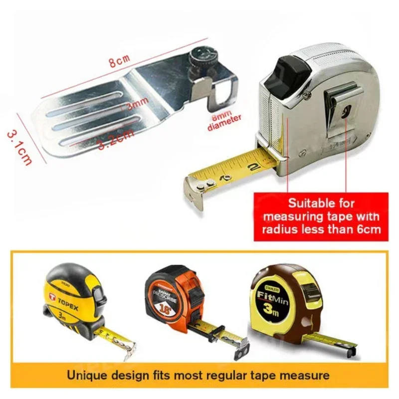 Straight Edge Corner Fixture Positioning Tool Measurement Mark Drawing Flexible Ruler Position Clamp Tape Measure Fixer