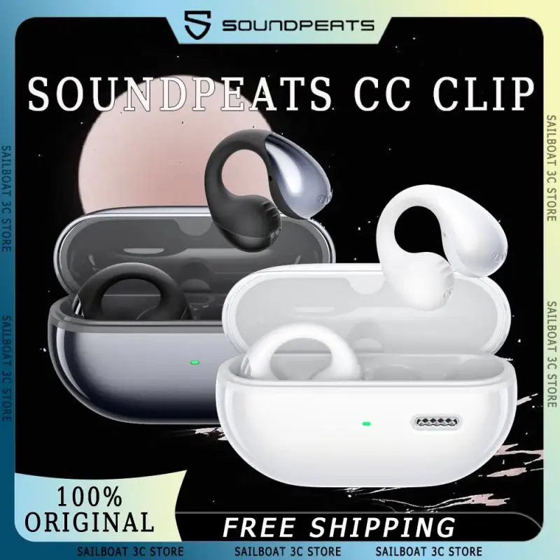 Soundpeats CC Clip Wireless Over Ear Clip Earphones Bluetooth5.4 Lightweight Noise Reduction Custom Waterproof Sports Earphones