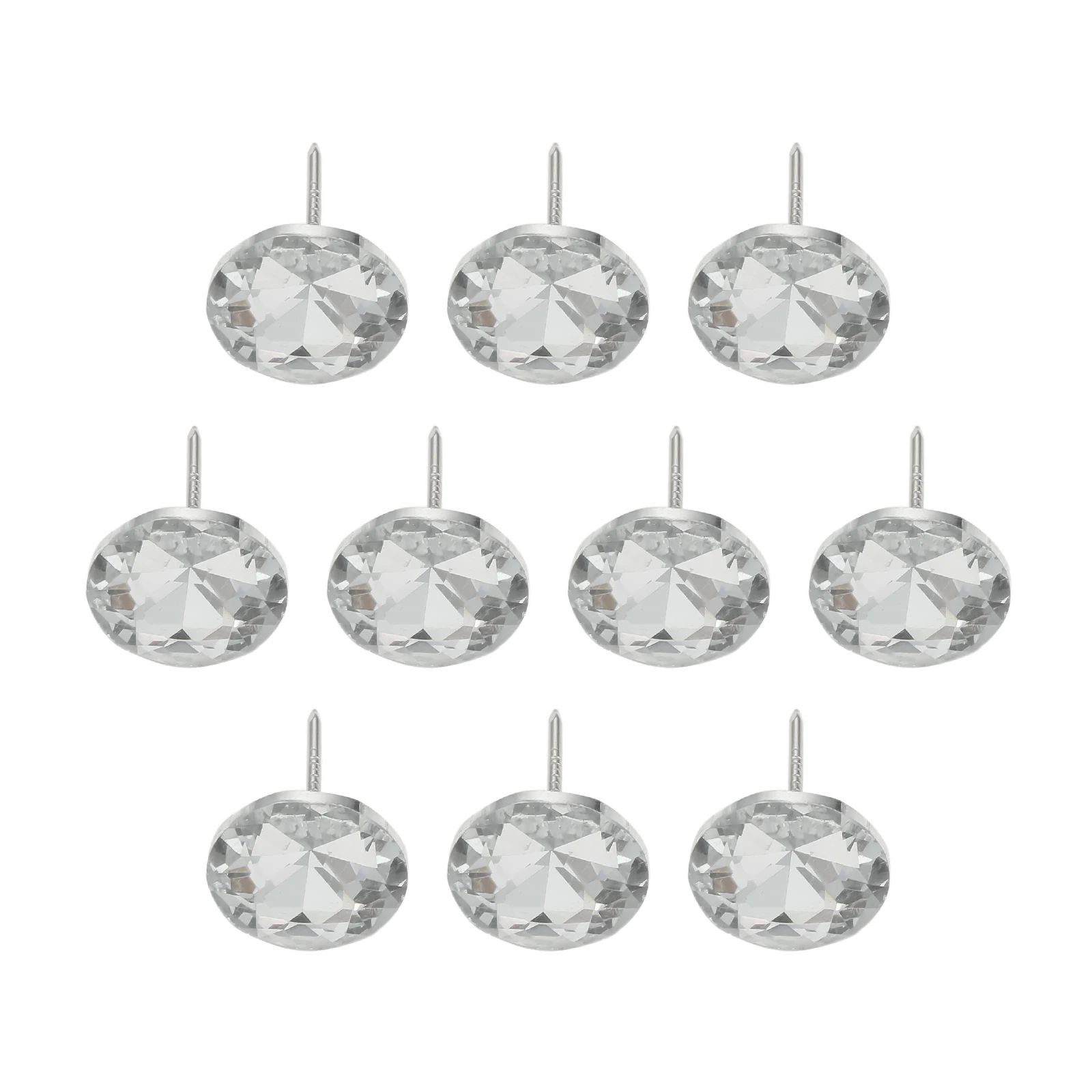 Diameter 16mm/25mm Diamond Crystal Glass Upholstery Nails Button Tacks Studs Pins Dia Sofa Wall Furniture Decoration DIY 10Pcs