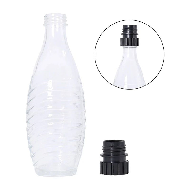 BAAG-2PC Adattatore per bottiglia di soda per terra Soda Steam Maker e bottiglia di vetro Sodastreams da 0,7 litri, adattatore a connessione rapida per bottiglie di vetro