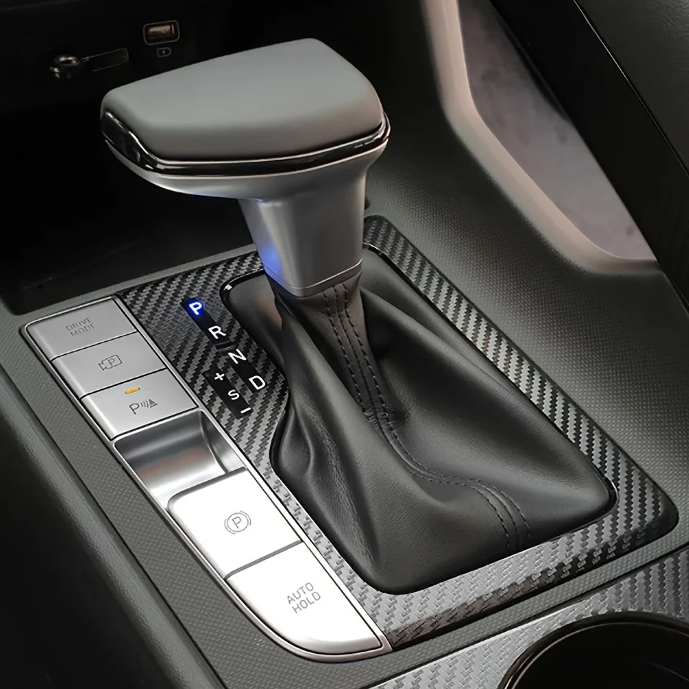 For HYUNDAI Elantra 2021-2024 Carbon Fiber Protector Film For Center Console Gear Shift Panel Auto Interior Accessories