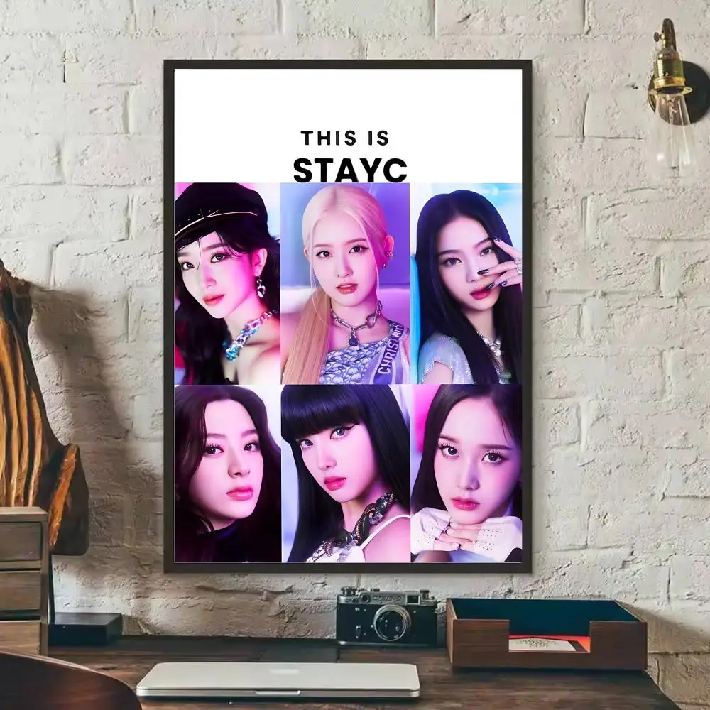 Pop Band Kpop g-Group STAYC Poster Self Adhesive Wall Art Decor for Bedroom Living Room Office Home Decor Gift - view 4