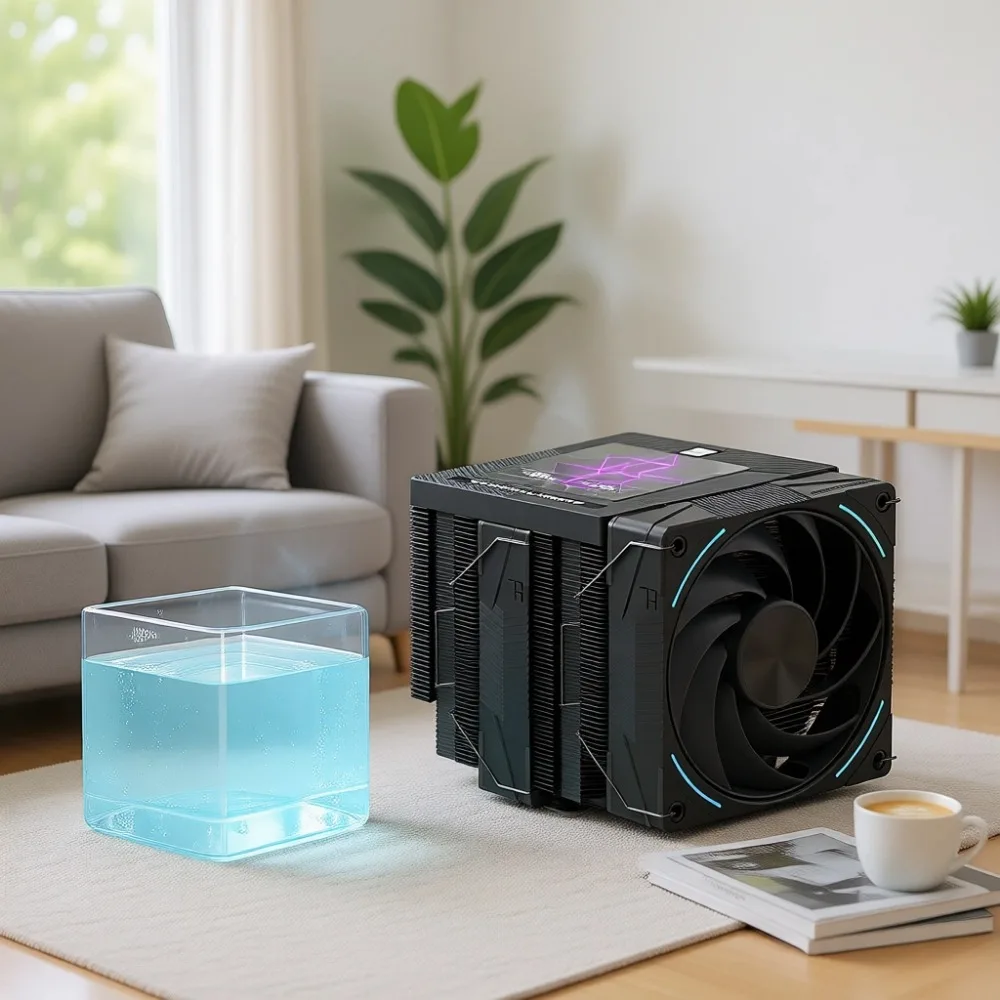 

Кулер для процессора Twin Tower с IPS-дисплеем, 2150 об/мин, совместим с Intel LGA1851, 1700, 115x и AM4, AM5