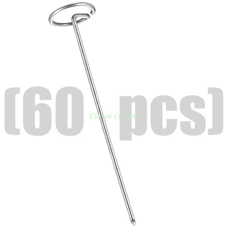 X90F 60 Pieces Sturdy Metal Yard Stakes For Holiday Decorations Wind Resistant Design Quick Setups System