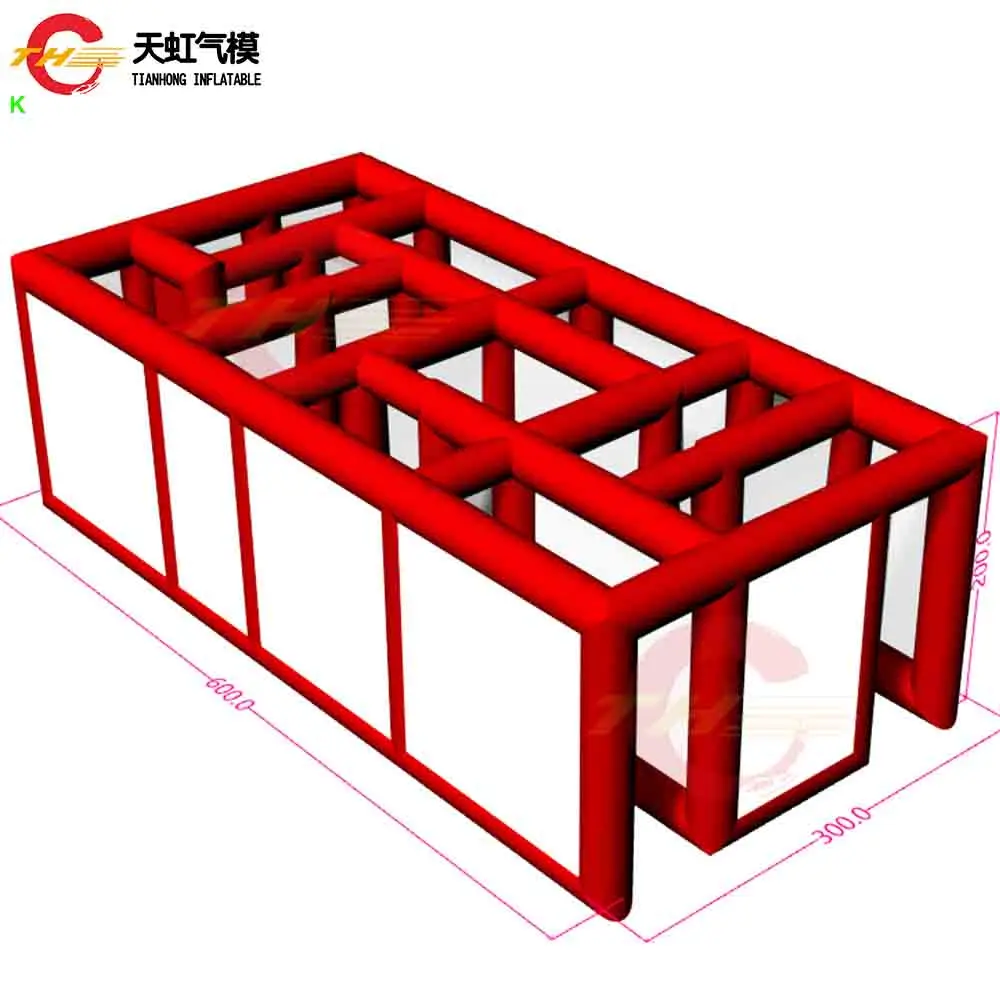 Free Door Shipping 6x3m Christmas Maze House Outdoor Inflatable Haunted House Arena Sport Game for Holiday Party