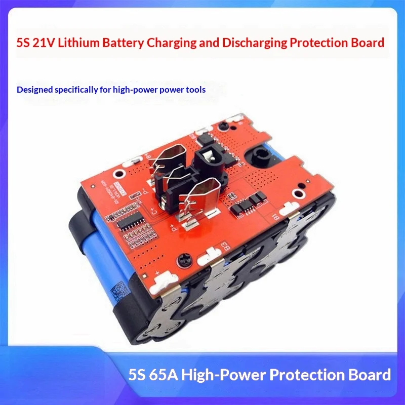 5S Ternary Lithium Battery Protection Board 21V 65A High Power Charge Discharge For 18650 Power Tools