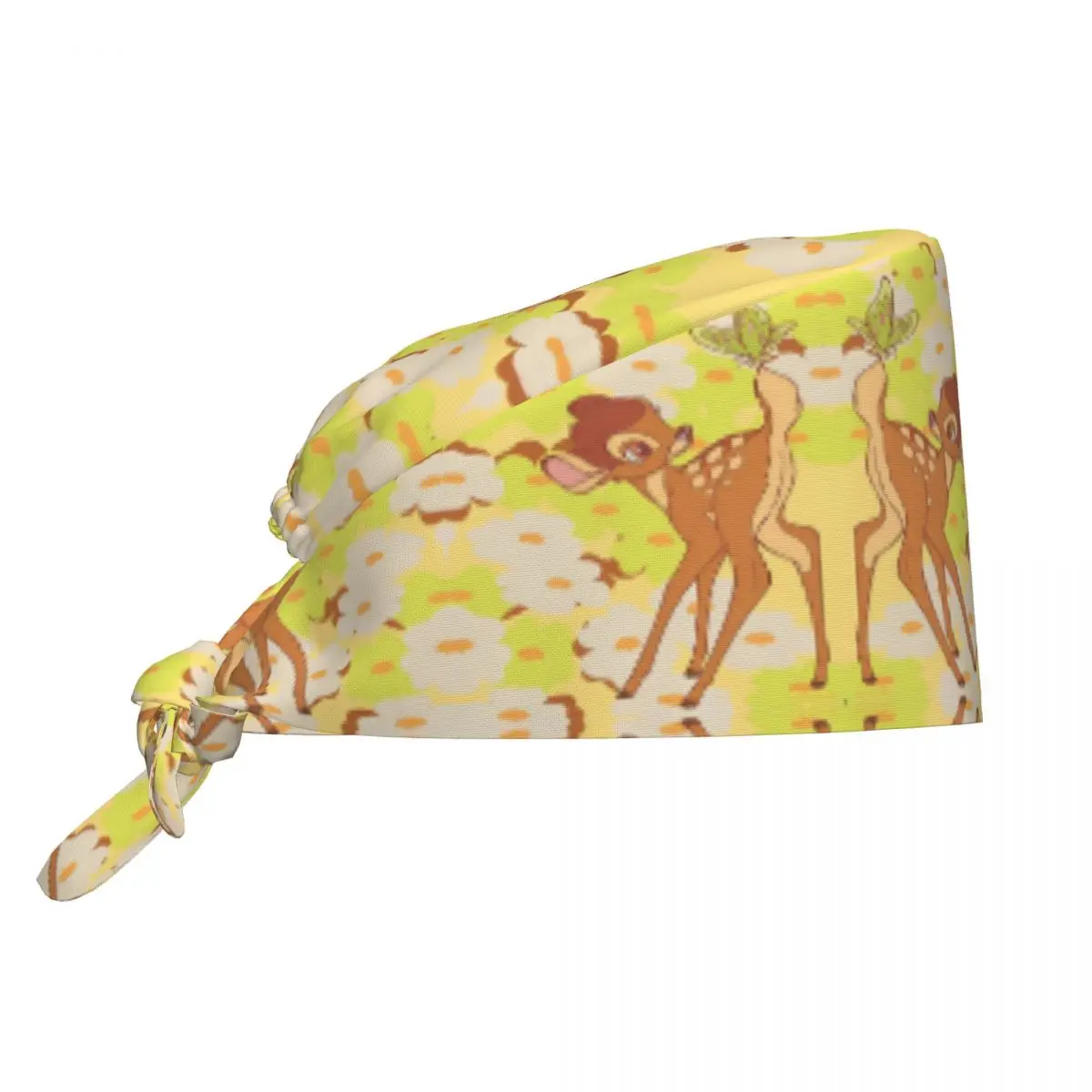 

Custom Adjustable Bambi Working Hat Men Women Classical Printing Animal Surgical Hat Scrub Nursing Doctor Surgeon Cap for Chef