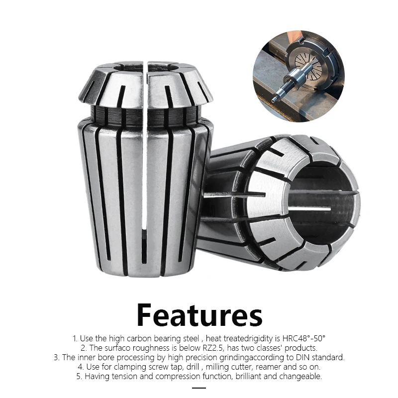XCAN ER Collet Set ER8 ER11 ER25 ER32 ER40 ER Spring Collet Precision Collet For Holder Engraving Machining Spindle Milling TooL