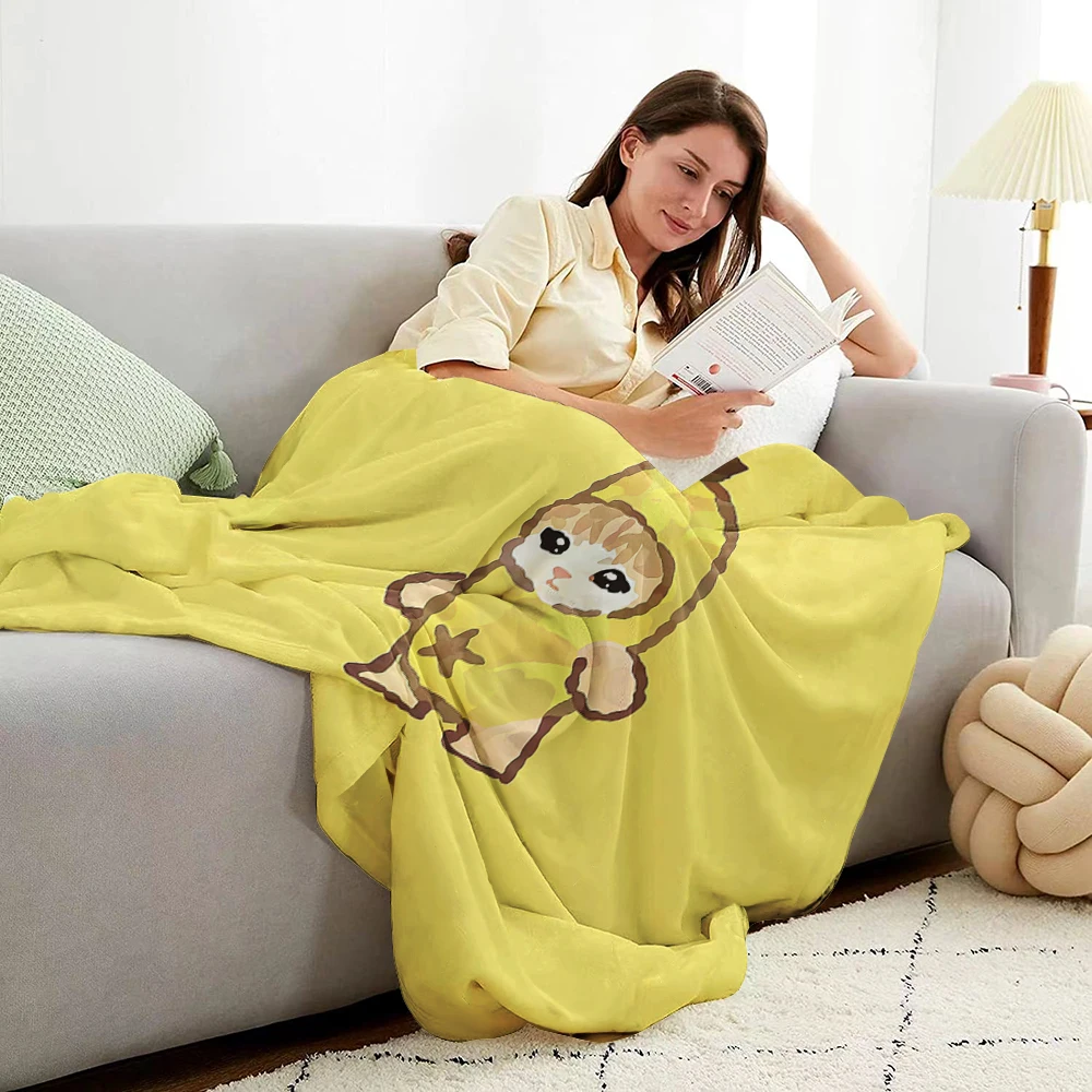 Banana Cat Cutie Lightweight Microfiber Soft Christmas Fleece Blanket Warm Cozy Throw for Bed Sofa Office Travel All Season view 5