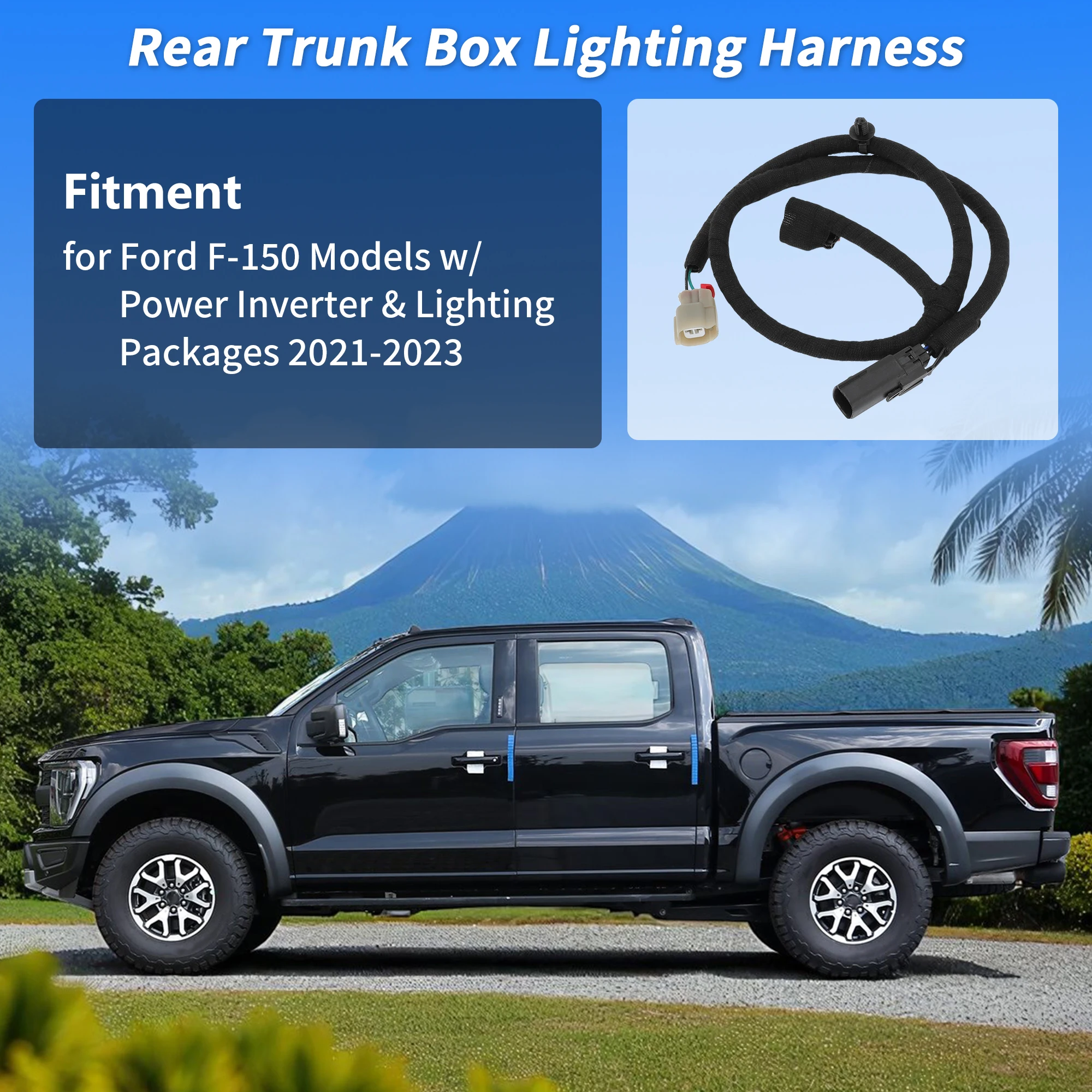 UXCELL ML3Z-14A411-F Driver Side Bed Lamp Wiring Harness Jumper Assembly for Ford F-150