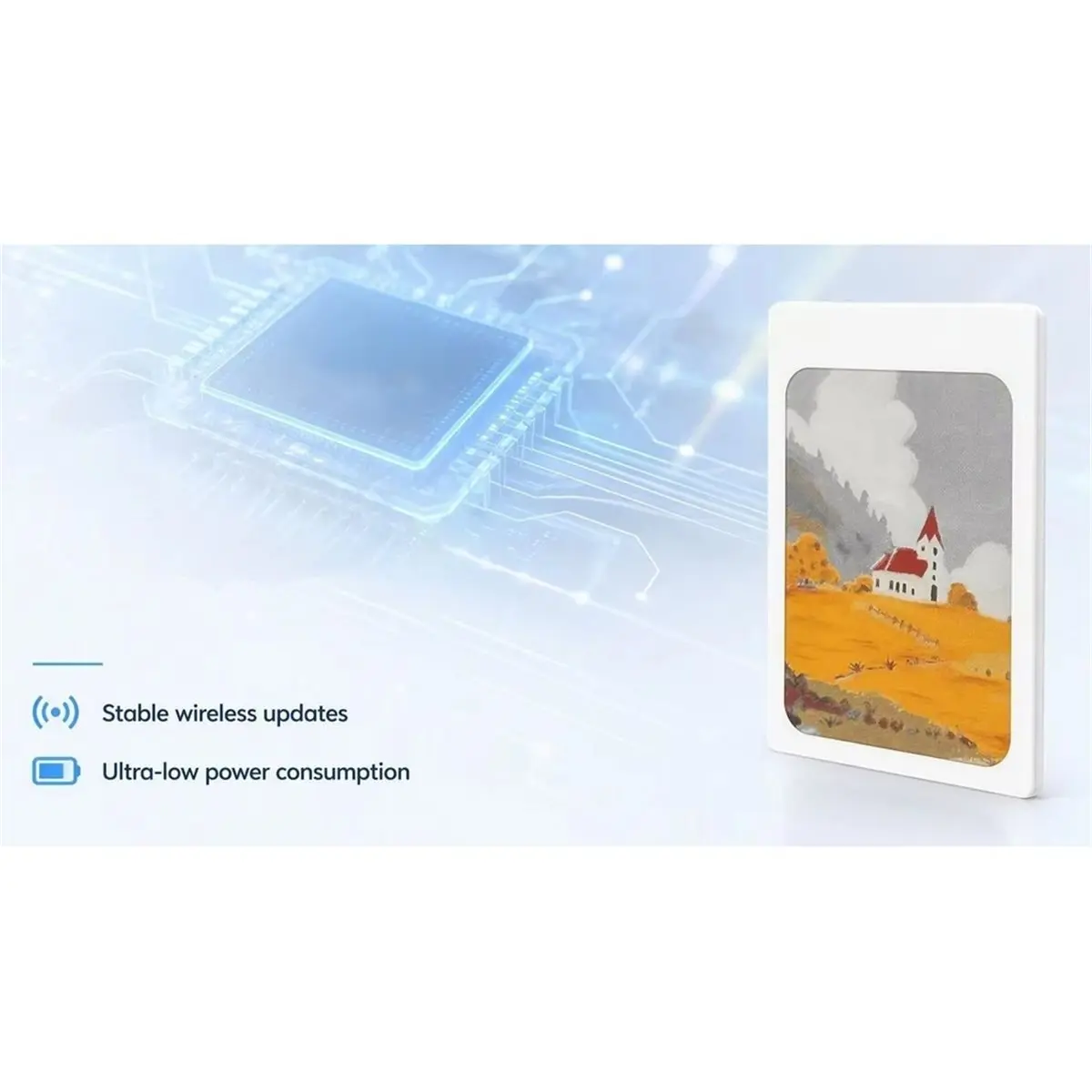 3.98 Inch 4-Color Smart E-Paper Display Wireless Rechargeable Digital Screen for Electronic Photo Frame Fridge Magnet