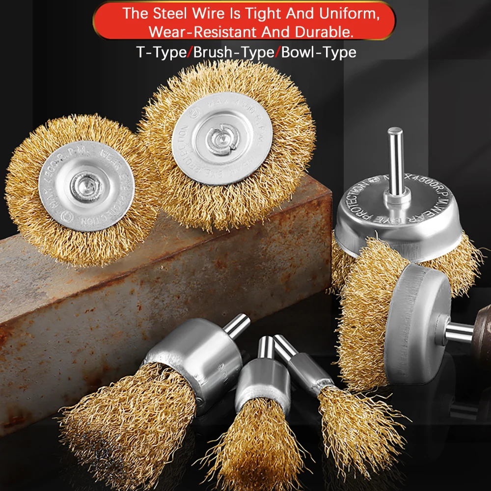 

Rust Removal Wire Brush Woodworking Grinding Electric Drill Polishing Brush Multi-Specification Wire Wheels Wire Wheel Brush