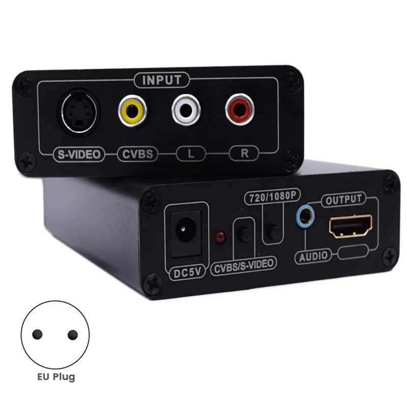 محول صوت AC56-AV S-Video CVBS - متوافق مع S VIDEO+S S VIDEO Composite Switcher محول Upscaler HD 3RCA EU PLUG #5
