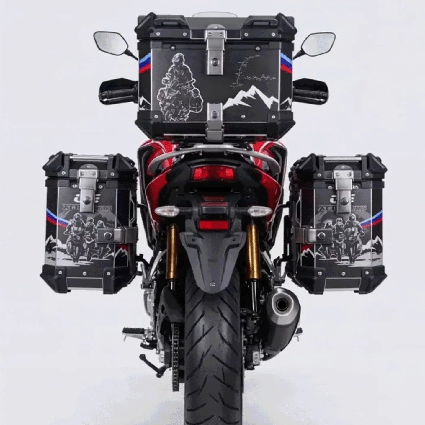 For Honda NX500 Motorcycle Aluminum Side & Top Boxes Waterproof Anti‑Drop Storage Panniers Touring Mod Accessories
