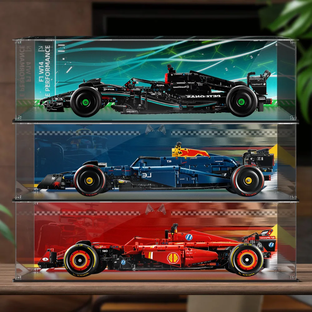 

Витрина для lego 42206 42207 42171, витрина для строительного блока F1, пылезащитная прозрачная витрина, ящик для хранения кирпичей 70x30x20 см