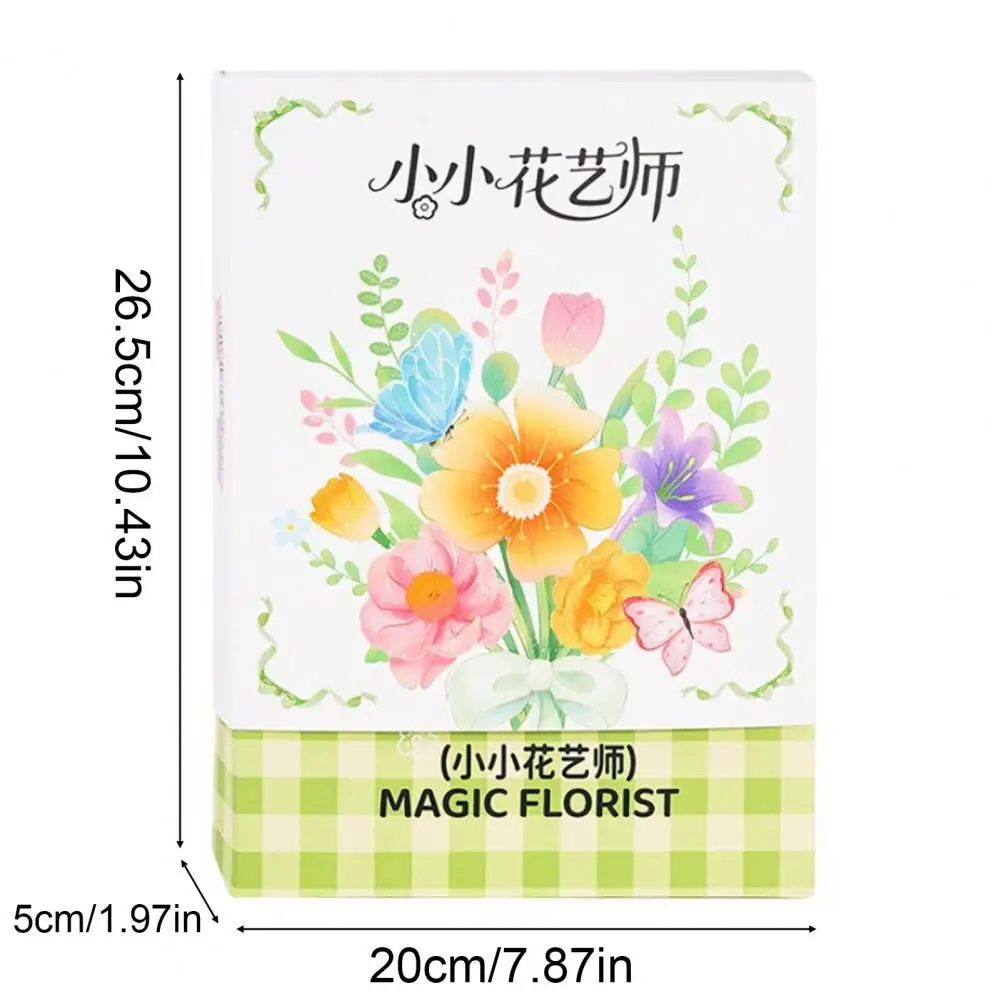 1 Set DIY Watercolor Flower Art Kit Educational Kids Florist DIY Colorful Flower Bouquet Projects Crafts Set Handcrafted Tool