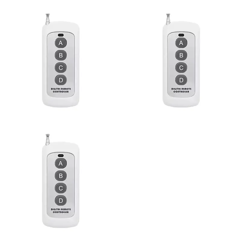 ABJF-3X 433Mhz Wireless Remote Control Learning Code EV1527 Module With Antenna ABCD 4 Button Control 1000M Long Range Opener