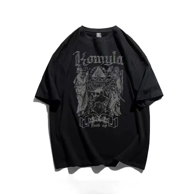 

Spring and Summer New American Couple Cotton T-Shirt Loose Casual Comfortable Top