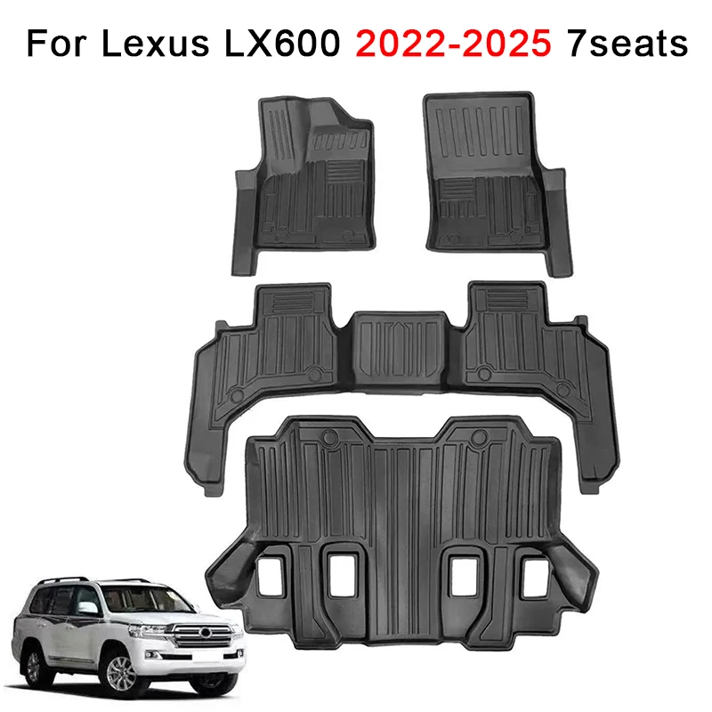 

Car Floor Mats for Lexus LX600 2022 2023 2024 2025 TPE Waterproof Foot Mat 3D Floor Liners Left Hand Drive