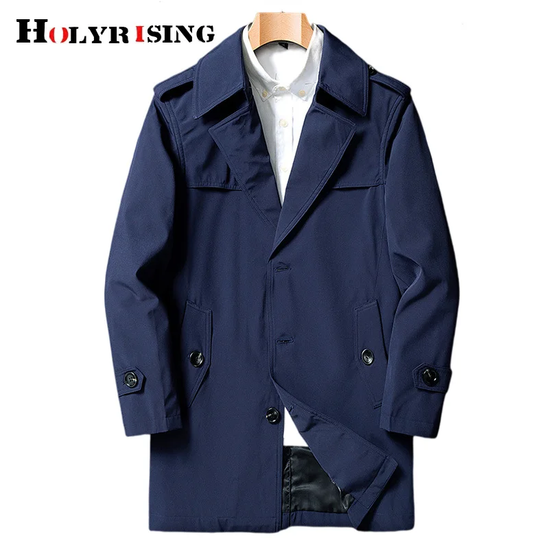 

size 8xl men windcreak korean leisure outwears turn collar male loose business overcoats elegant 남자바람막이 long soft trench 19763