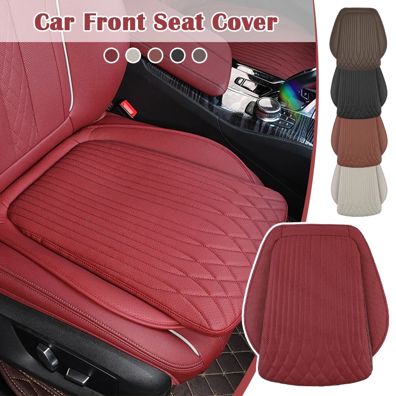 Fashion Luxury Car Front Seat Cushion Single Piece Leather Anti Slip Breathable Car Seat Pad Universal Car Interior Accessories