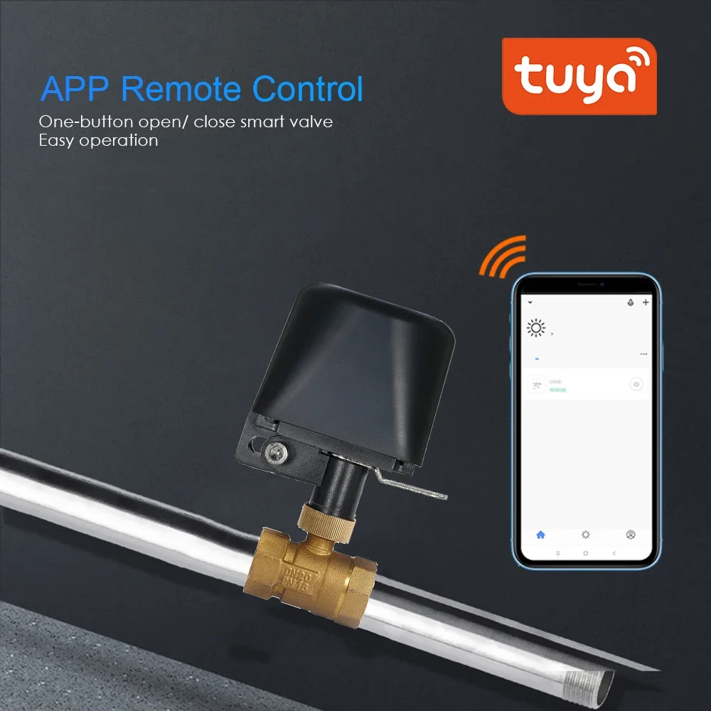 Tuya Smart WiFi Water Vavle Zigbee Gas Water Stop Check Valve DN15/DN20/DN25 Wireless Control Timer Work with Alexa Google home