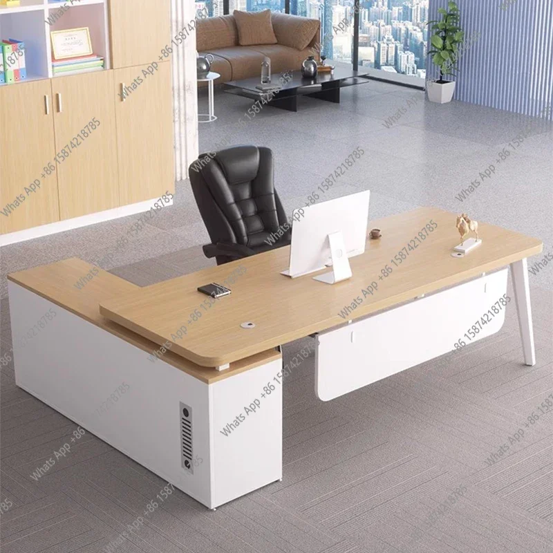 N49 Multifunctional Modern Office Desk Wooden Computer Gaming Office Desk Standing Luxury Conference Escrivaninha Hotel Furnit