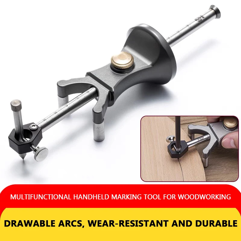 

DIY woodworking straight line arc scriber measuring tool marking planning liner parallel line drawing tool scribing tool