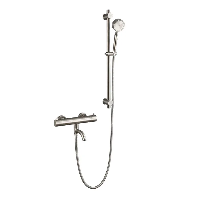 

304 stainless steel classic thermostatic shower shower set, pressurized nozzle shower, bathtub simple faucet temperature control