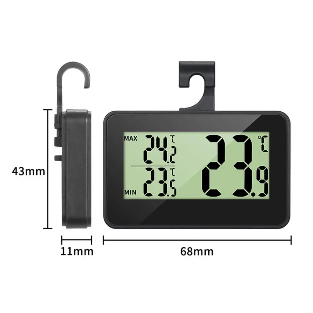 Freezer Thermometer LCD Digital Thermometer for Freezer Temperature -20~60 Degree Refrigerator Fridge Thermometer Wall Mount