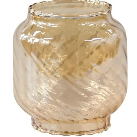 235Coal Oil Lamp Glass Cover Colored Glass Lampshade Amber Striped Creative Lampcover