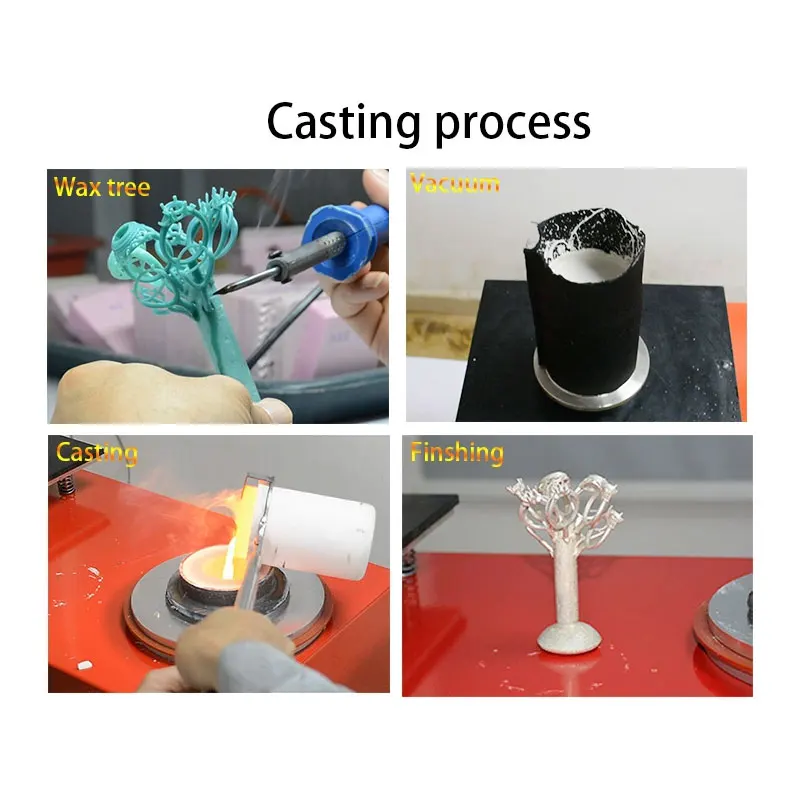 4L 220V Gold Silver Copper Vacuum Inventing Casting Machine Jewelry Making Equipment Accessories Recycling Melting Furnace