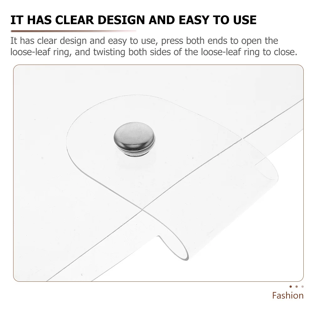 2 قطعة حجم A4 المجلدات الشفافة البلاستيكية دفتر يغطي المفاجئة زر إغلاق اللوازم المكتبية المدرسية فضفاضة ورقة الموثق قذيفة البلاستيك