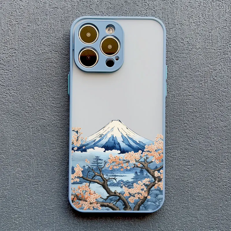 Japanische ästhetische Mount Fuji Handyhülle für iPhone 17 16 14 11 Pro Max 13 12 Pro Max Mini 16 15 Plus XS XR stoßfeste Abdeckung – Detail 9