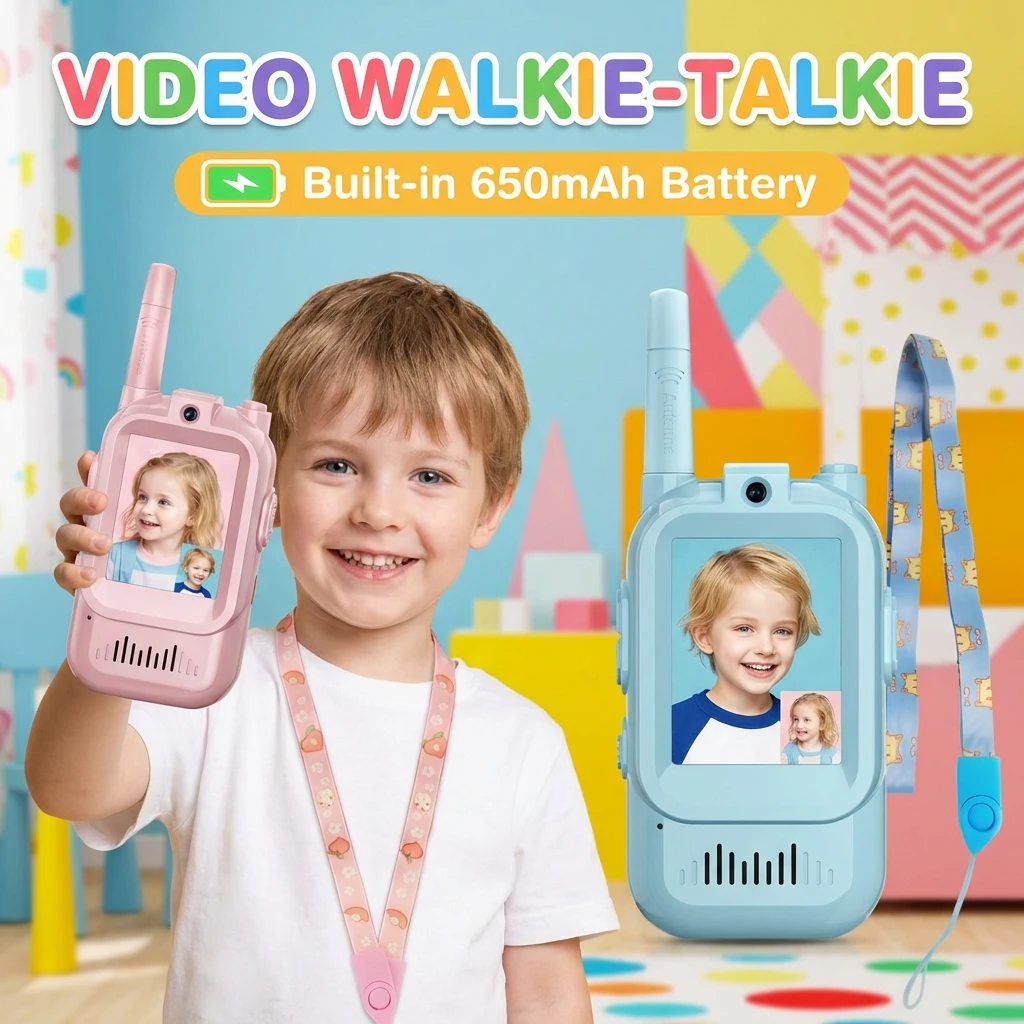 

Детские видеорации-игрушки для улицы, 2 шт., перезаряжаемые, с HD-камерой, для мальчиков и девочек, для общения родителей и детей