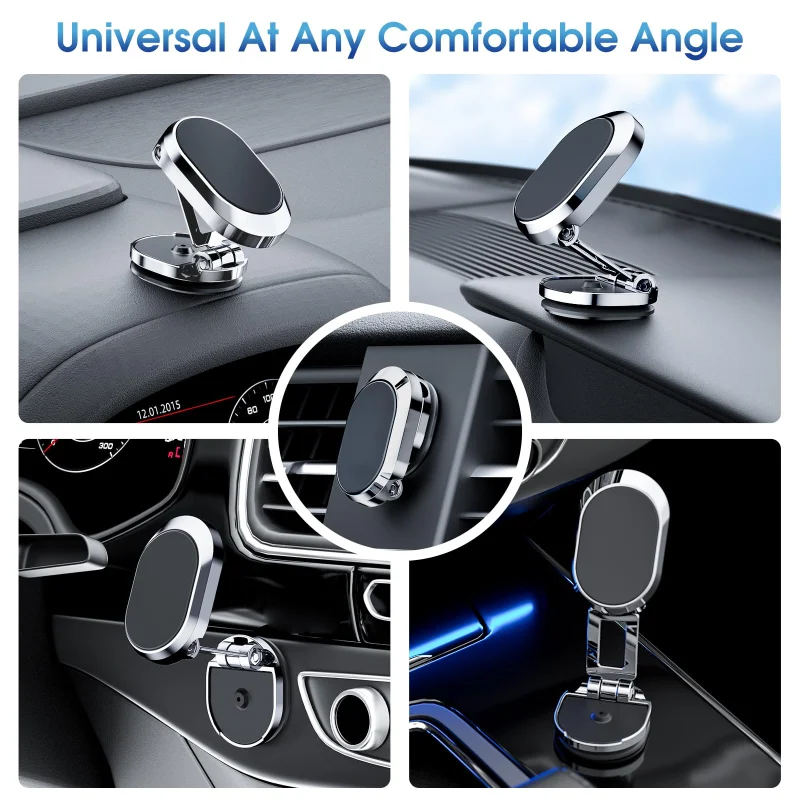 Magnetic Car Phone Holder Magnet Smartphone Support GPS Foldable Phone Bracket in Car For iPhone 14 13 12 11 Samsung Xiaomi