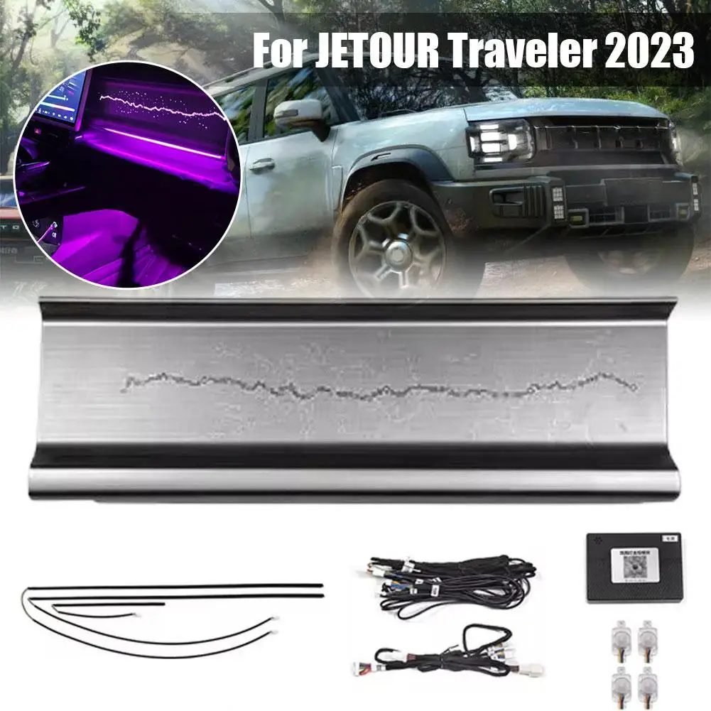 For Jetour Traveler T2 2023-2024 64-color Starry Sky Light Panel Set (starry Sky Panel+4 Center Control Lights+4 Foot Lights)