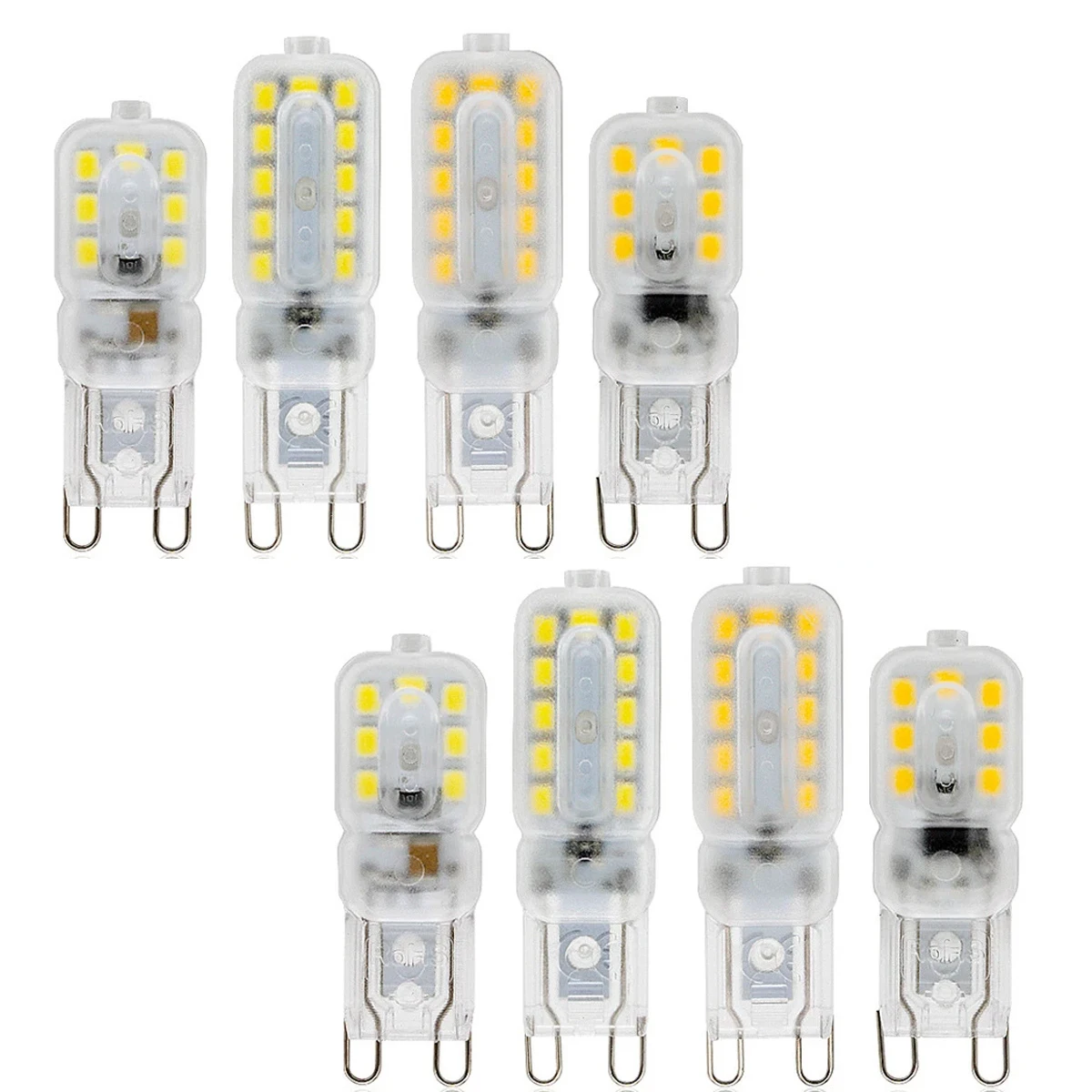 10Pcs/lot G9 Led Corn Bulb 3W 5W Bulbs 110V 130V 220V Cold Neutral Warm White 22Leds 14Leds Pc Shell 360 Degree Beam Angle Smd