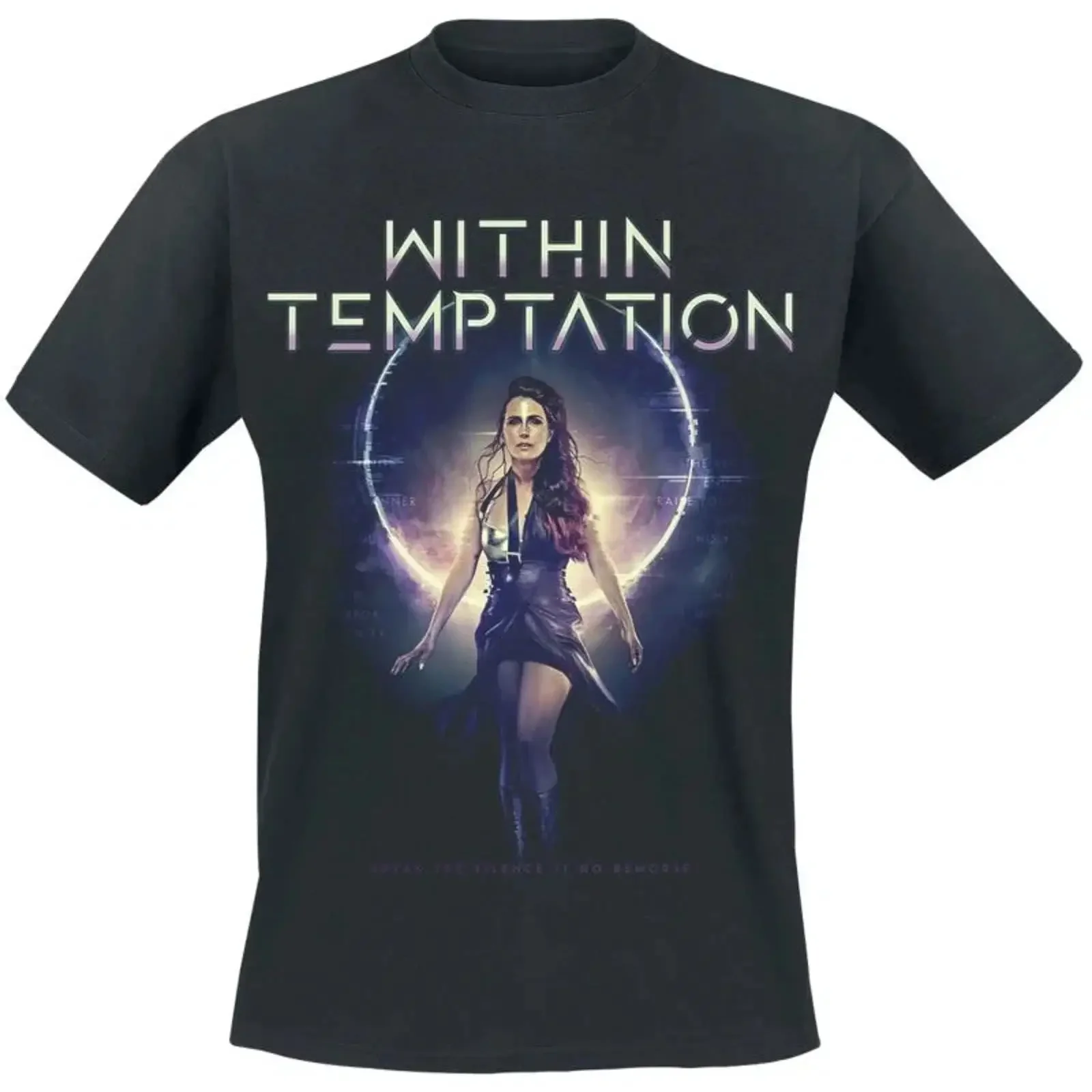 Within Temptation T Shirt Herren Sharon schwarz Band Merch Bands vintage Washed Versatile Comfortable Soft Slightly streetwear