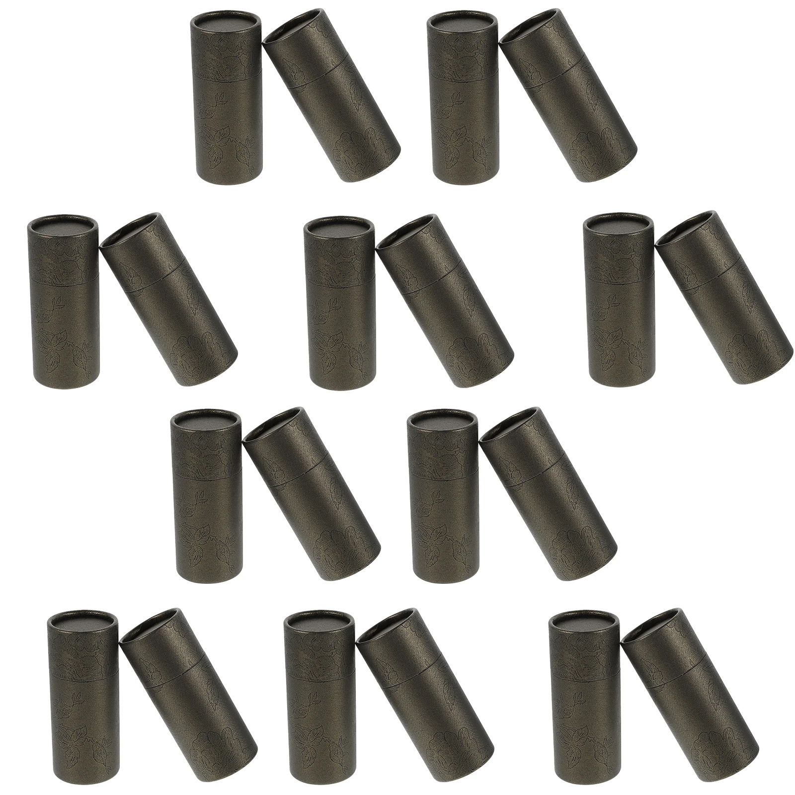 20pcs Essential Oil Bottle Packaging Box 50ml Black Gold Portable Reusable Travel Stick Storage Incense Gift Container