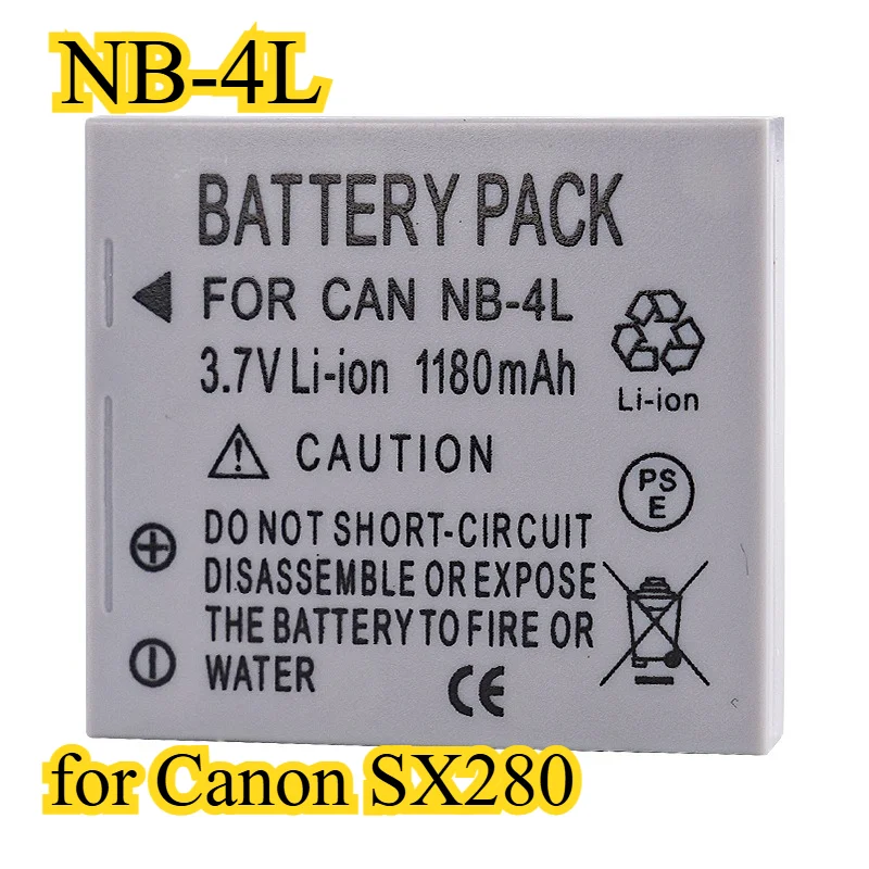 1180Mah NB-4L Camer…