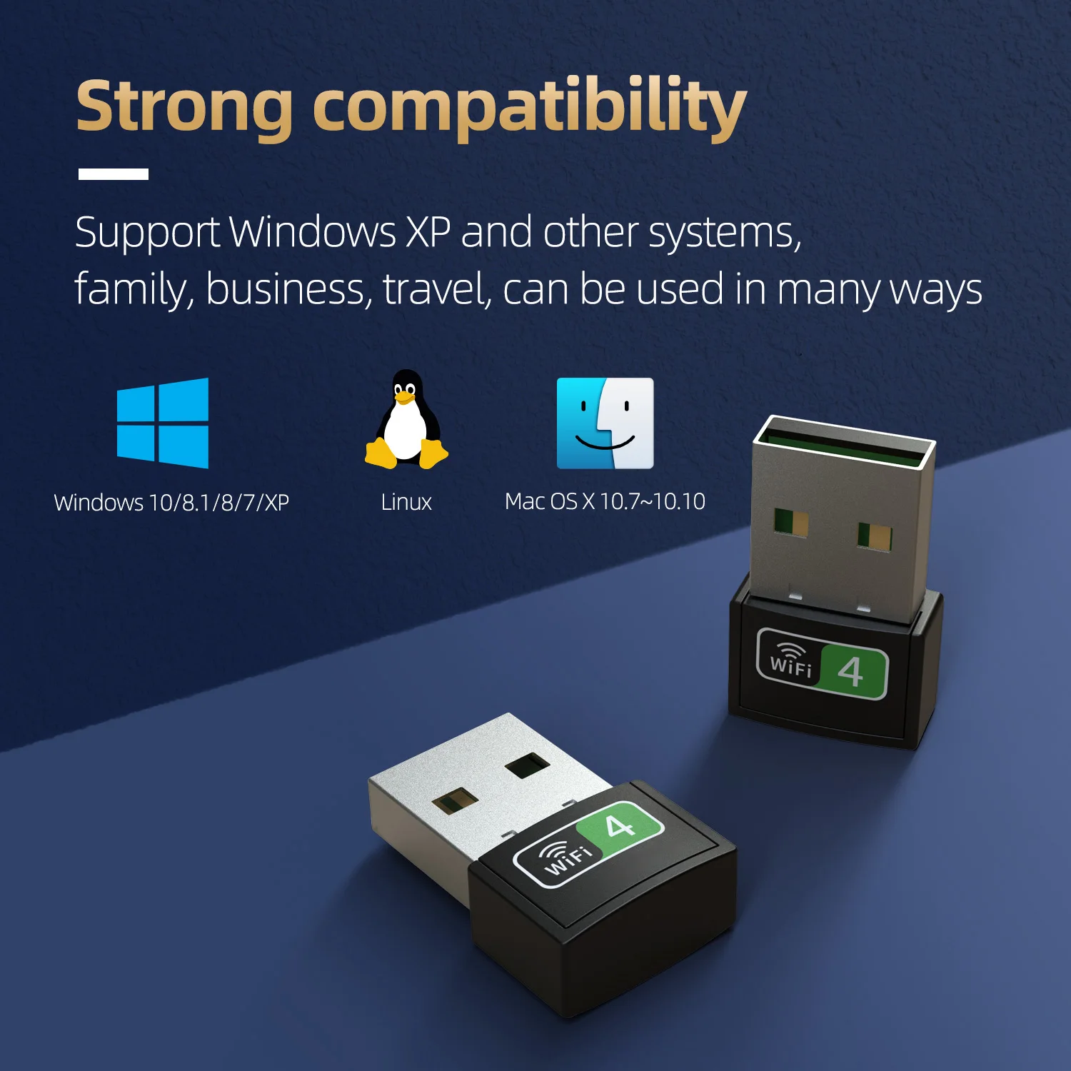 USB WiFi Adapter for Desktop, PIX-LINK UW06 150Mbps Wireless Network for PC, WiFi Dongle Support Windows