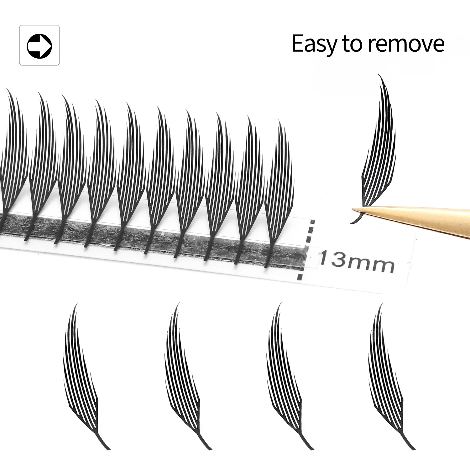 XIUSUZAKI การ์ตูน Spire Lashes ดอกอัตโนมัติ Premade แฟนขนตาแต่ละ Volume False Lashes เครื่องมือแต่งหน้า