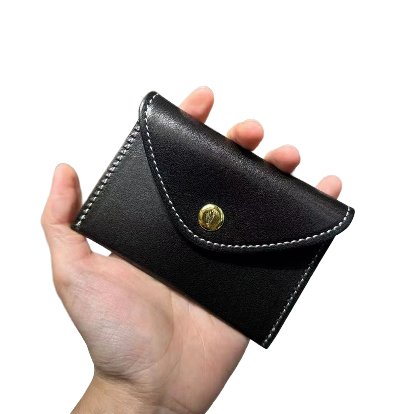 Mendy Card Holder Mini Coin Purse for Women and Men Designer Vintage Genuine Leather Snap Closure Small Pouch for Daily Use