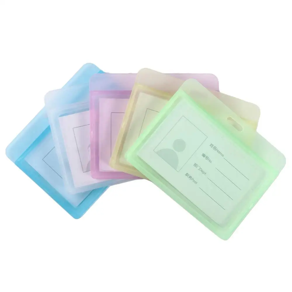 

Accessorie Transparent Horizontal Employee Retractable Key Holder Name Card Cover Bank Card Holder ID Card Holder Badge Holder