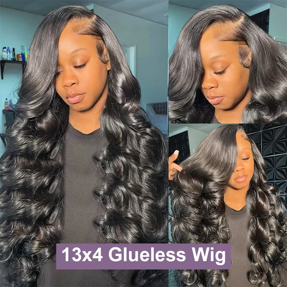 Glueless Wig 7x5 Lace Frontal Body Wave Wig Ready To Wear Preplcuked 13x4 Lace Frontal Human Hair Wigs For Women Pre Cut No Glue