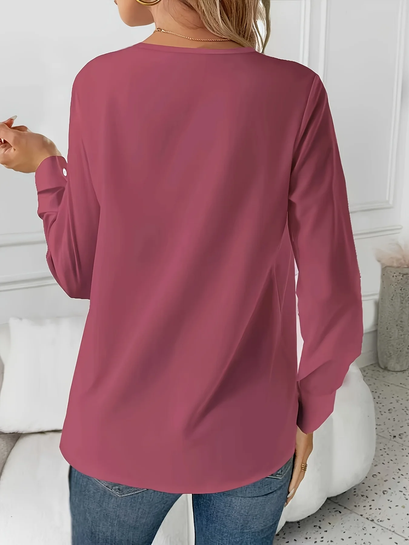 مزاجه فضفاض امرأة قميص أزياء عارضة بلوزة أنيقة طويلة الأكمام امرأة قميص عطلة نهاية الأسبوع الأعلى