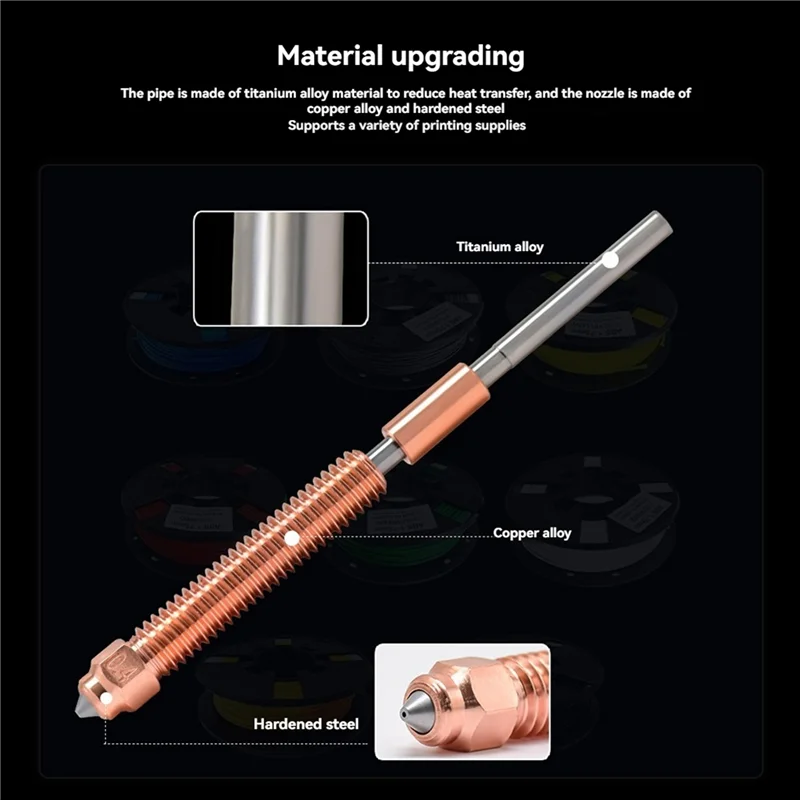 

AS59-4X для Creality K2 Plus, комплект сопел для быстрой замены, конструкция из закаленной стали для 3D-принтера Creality K2 Plus, 2 шт., 0,4 мм