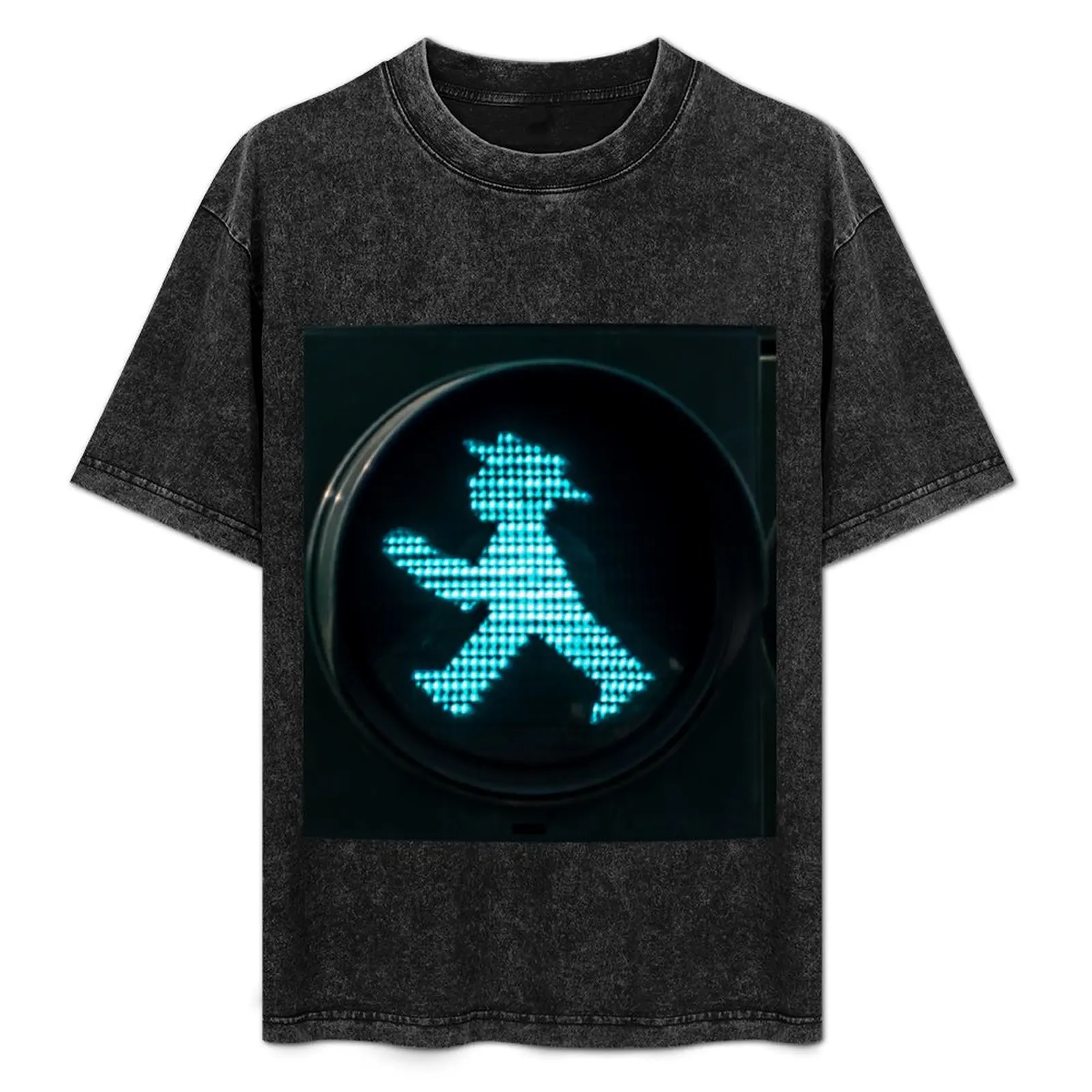 Green Walking Man Light at Berlin Germany Crosswalk T-Shirt cute tops vintage shirts graphic tee mens graphic t-shirts hip hop