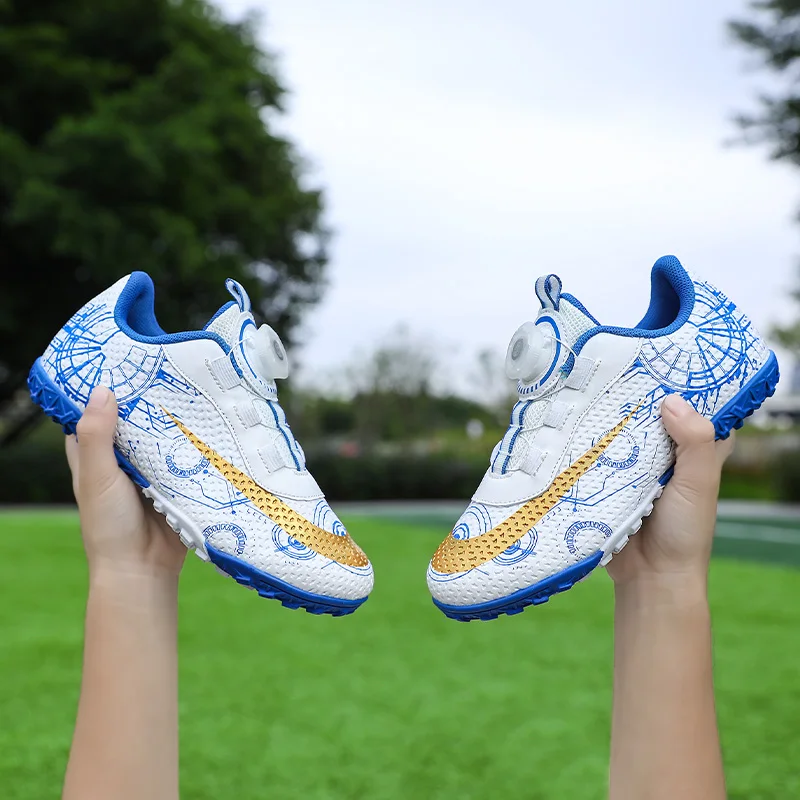 

New high-quality bottom rotating buckle children's and teenagers' nail breaking football shoes training shoes